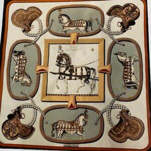 Vintage Hermes Grand Apparat Square Silk Scarf Hermes - in original packaging